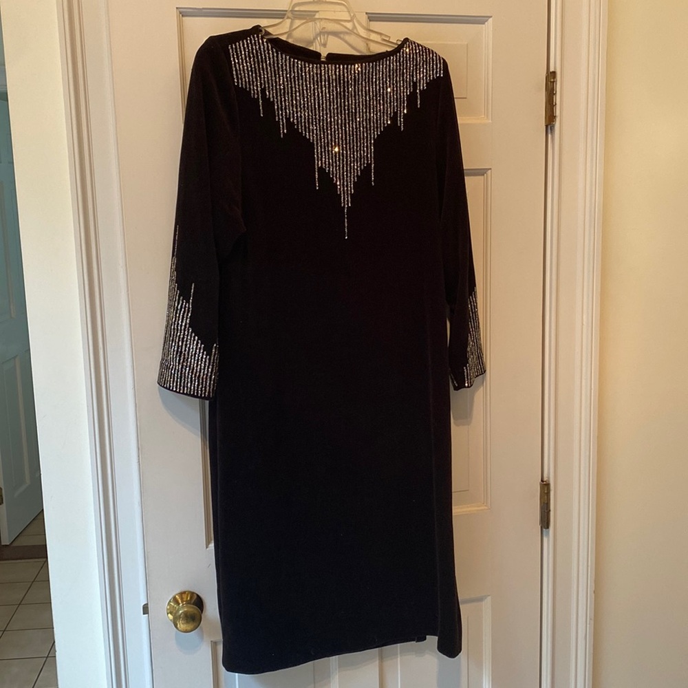 Vintage Black Velvet Dress
